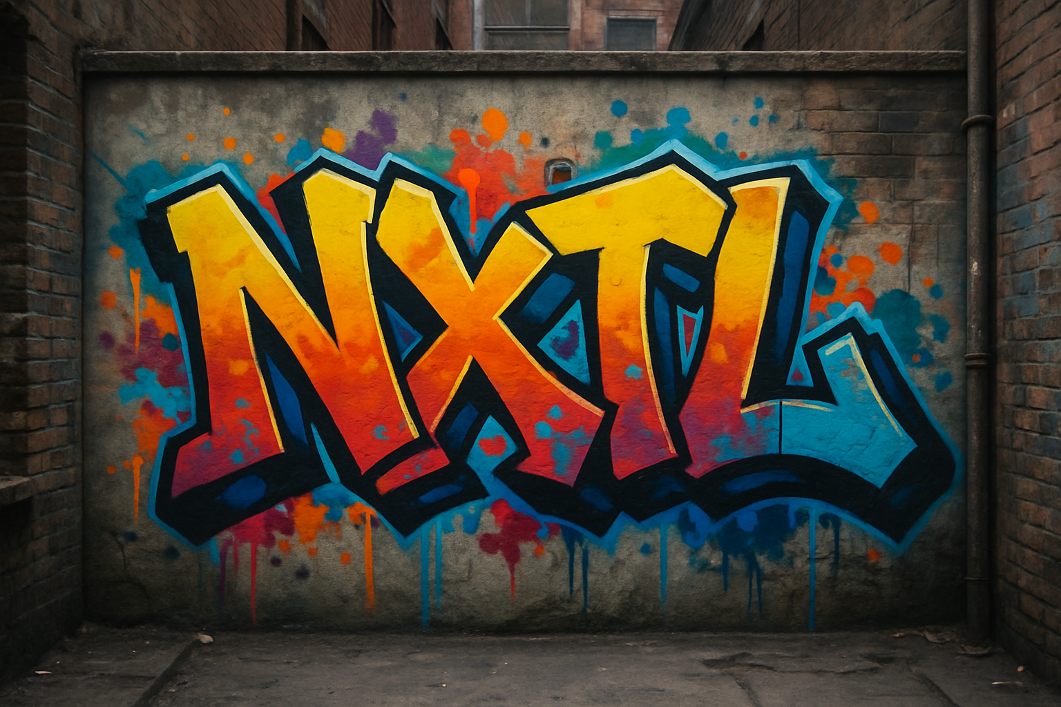 nee gwn NXTL in grafitti vorm